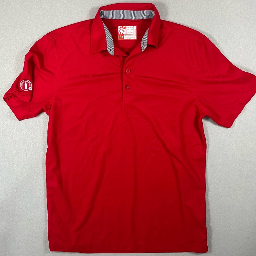 🔴 Chick-fil-A TeamStyle OOBE Red Polo | Medium | Repreve Uniform